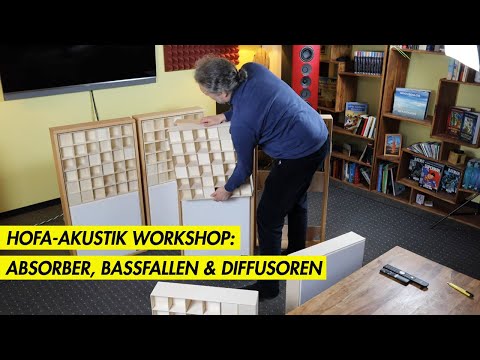 Workshop Raumakustik - HOFA Akustikelemente (Absorber, Diffusoren & Bassfallen) im Check (Unboxing)