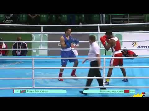 Boxing senegal 1/4 Final - 81kg Peter Kabeji (Civ) v Mohamed Assaghir (Mar)