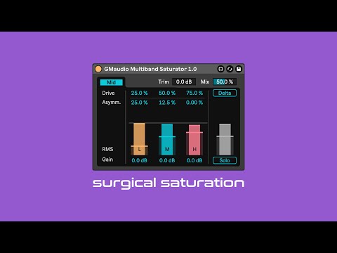 GMaudio Multiband Saturator - Max For Live Device - Introduction