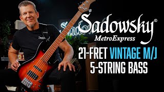Video thumbnail for The Sadowsky MetroExpress Vintage M/J-5 | Roasted Maple Fretboard Version | Demo with Andy Irvine by Sadowsky