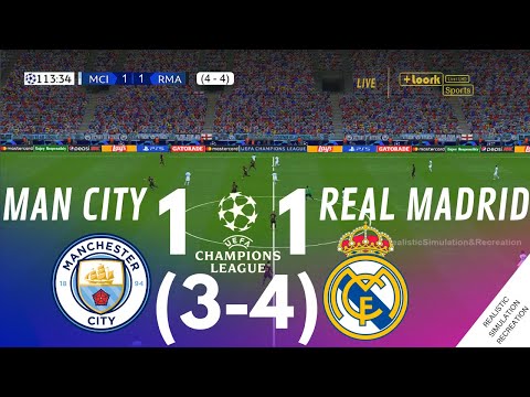 Last Minutes • Man City 1-1 Real Madrid | Penalty Shootout • Man City 3-4 Real Madrid |VG Simulation
