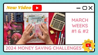 Budgeting Money Savings Challenges - March Weeks #1 & #2 - TracEy Monster Savings on Etsy & Payhip