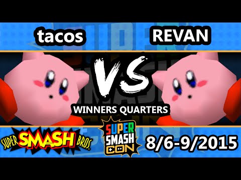SSC - tacos (Kirby) Vs. Revan (Kirby) SSB64 WQ - Smash 64 - Super Smash Bros.