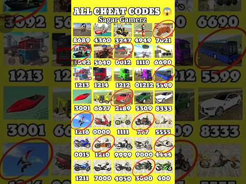 All cheat code Real code 💥 Indian bike driving 3d all new cheat code update + plugin cheat code