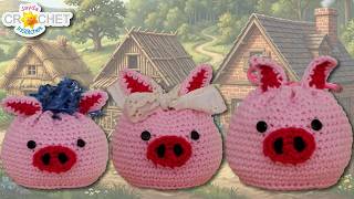 Piggy Drawstring Sack using Pound Of Love by Lion Brand
