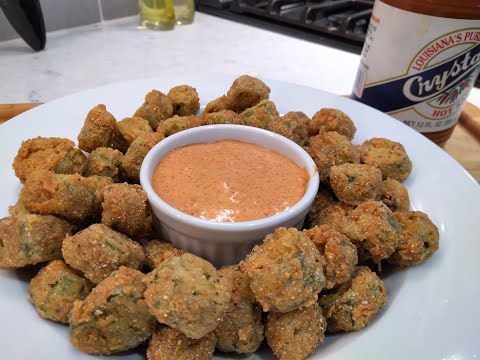 Crunchy Crispy Fried Okra w/Quick Remoulade Sauce