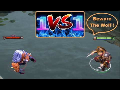Lycan VS Ursa - Level 30 [NO-ITEMS] WHO WOULD WIN? Dota 2 Funny
