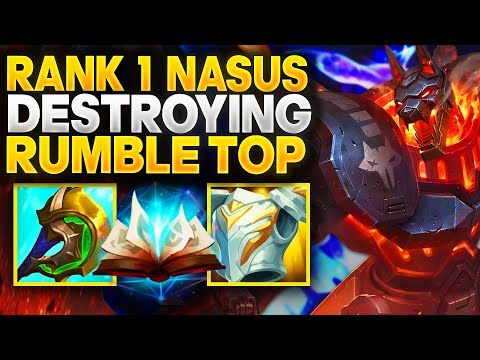 Rank 1 Nasus Destroying Rumble toplane! | Carnarius | League of Legends