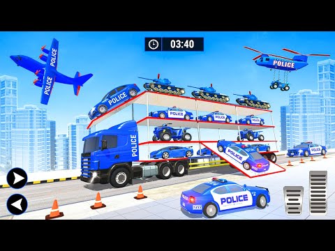 Police ATV Quad Limo Car Transport Truck - Gadi Wala Game:Car Transporter - Android Gameplay