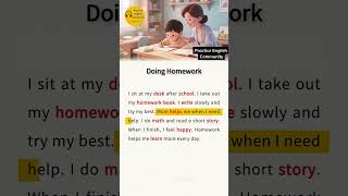English Listening Practice – Doing Homework| Short English Story with Subtitles