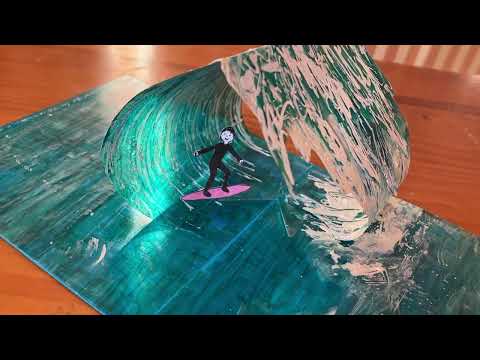 Day 8 of Popuptober 2022. "Wave"