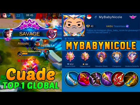 SAVAGE!! CLAUDE | TOP 1 GLOBAL CLAUDE | RANK 2 GLOBAL MyBabyNicole | MOBILE LEGENDS