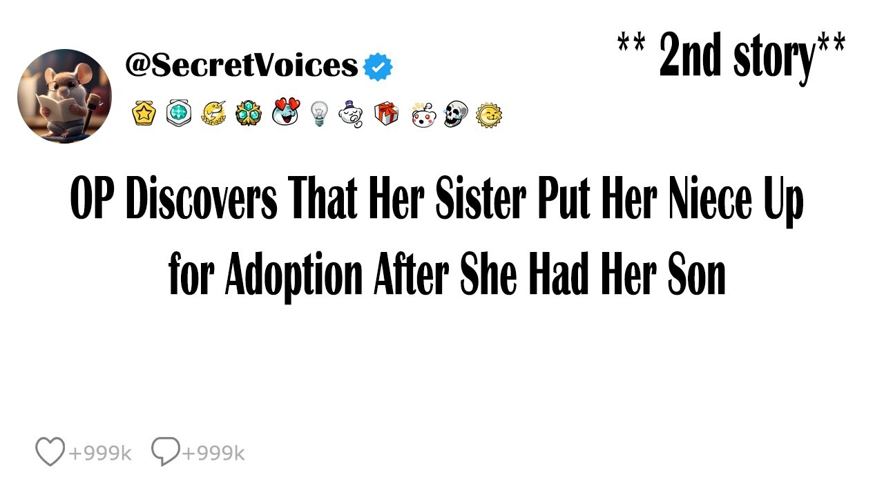 OP Discovers That Her Sister Put Her Niece Up For Adoption After She Had Her Son.