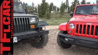 2015 Jeep Wrangler vs 1995 Wrangler: Old vs New Tech Off-Road Mashup Review