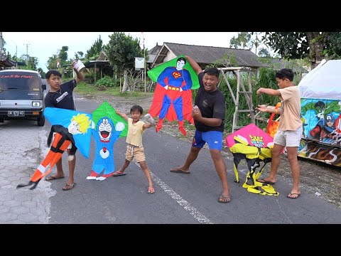 NAIKIN LAYANGAN KARAKTER, NARUTO, DORAEMON DAN SUPERMAN, SERU BANGET!!