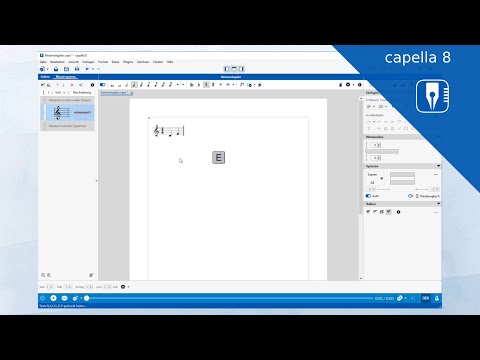 capella 8 - Noteneingabe mit der Tastatur Teil 1