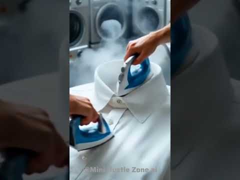 ironing nice shirt collars | #shirts #clothes #fashion #iron #ai #miniworkers #amination #shorts