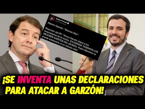Mañueco (PP) se INVENTA unas declaraciones de GARZÓN: ❌NO ha ATACADO a la HOSTELERÍA