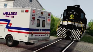 Train Close Calls &amp; Near-Miss Accidents 7 | BeamNG.drive