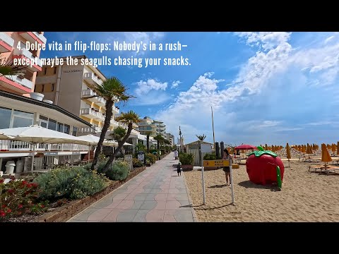 ☀️ Morning Walk in Jesolo Beach, Italy 🌊 | Sunshine, Waves & Dolce Vita Vibes 😎 | #BeachWalk #Jesolo
