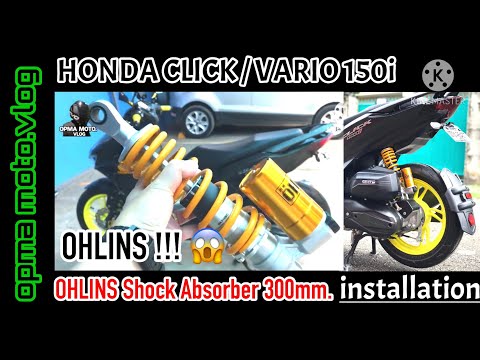 Change Rear Shock | OHLINS HO-545 | Shock Absorber 300mm | installation | Honda Click / Vario 150i