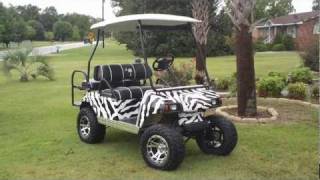 Zebra Custom Golf Cart - Evans Custom Carts - Effingham, Florence, SC