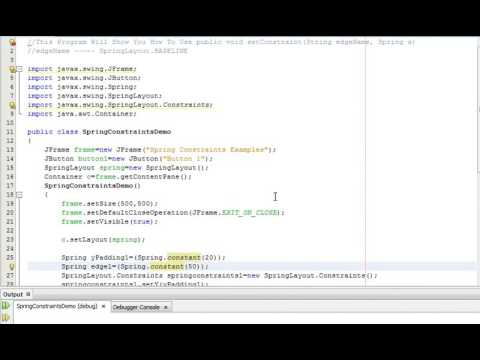 Java Programming Tutorial Springlayout Constraints 19 Public Void Setconstraintstring Edgename