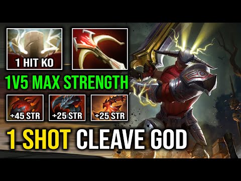 WTF Max Strength 1v5 Great Cleave Brutal Hit Like a Truck with Heart Satanic Hard Carry Sven Dota 2