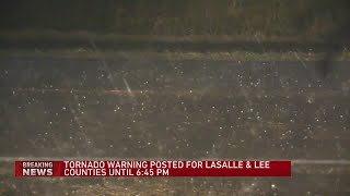 Hailstones seen raining down in Lee County amid severe storms