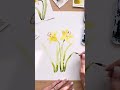 Aquarell Blumen malen - einfache Narzissen