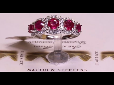#68334 | R2.00ct/D0.35ct | Ruby & Diamond Halo Ring | Set in 18ct White Gold
