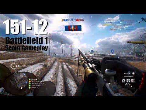 151-12 SNIPING ON GALICIA! 12+KD | BATTLEFIELD 1 SCOUT GAMEPLAY
