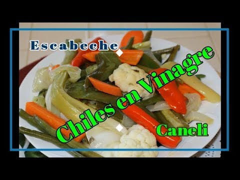 Chiles en Vinagre -Escabeche Receta-Paso a Paso