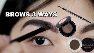 EYEBROW ROUTINE | NATURAL AND INSTAGRAM BROWS | PENCIL, POWDER, POMADE