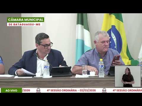 4ª Sessão Ordinária Da Câmara De Vereadores De Bataguassu