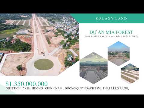 Dự án Mia Forest Thái Nguyên, DT 170m2, giá 13,5tr/m