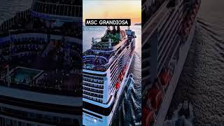 MSC GRANDIOSA cruzeiro  navio Santos Salvador Buzios @cruzeiros2025  maior #drone #shorts