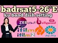 badrasat5-26°E ku band dish setting ! badrsat 26e channel list 2023
