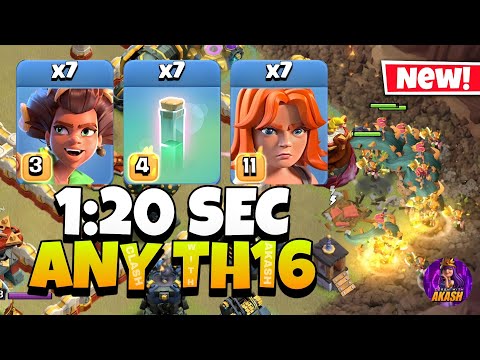 TH16 Root Rider Valkyrie Attack Strategy !! Th16 Attack Strategy (Clash of Clans)