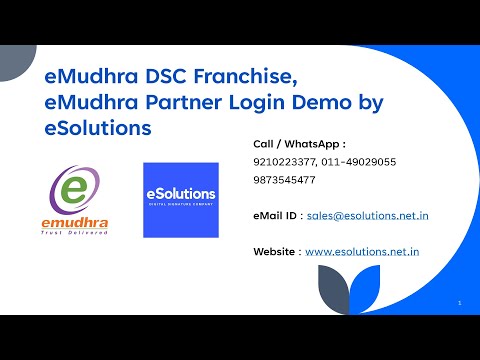 Emudhra Digital Signature Franchise , Partner Login, Controller Login, Dsp Login