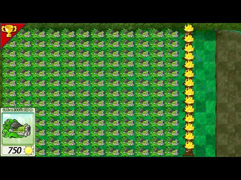 Super Large Map 99BigGatlingPea VS 999Zombies-------Plants vs Zombies
