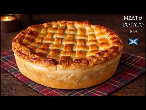 Traditional Meat & Potato Pie Recipe | With Easy Lattice Top