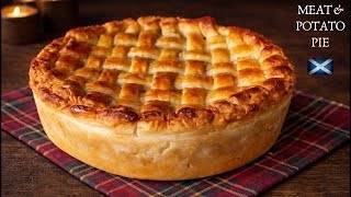 Traditional Meat &amp; Potato Pie Recipe | With Easy Lattice Top