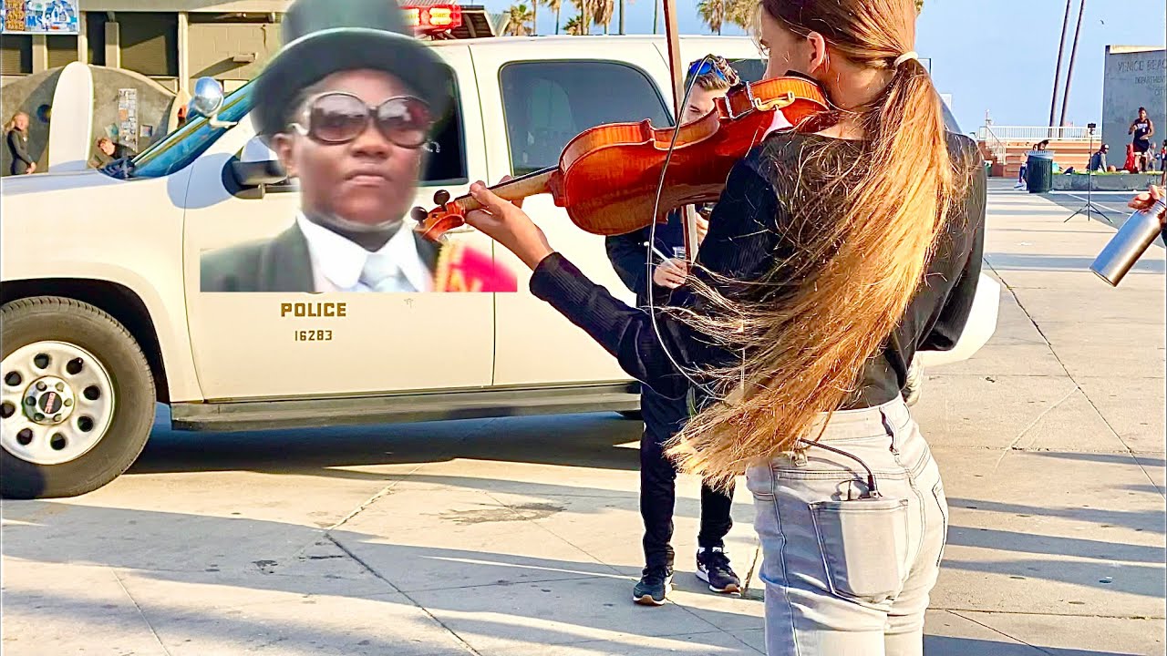 Police couldn’t stop her from playing Coffin Dance on Violin
