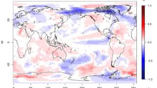 5-6 yr oscillation of monthly near-surface temperature in MPI-ESM