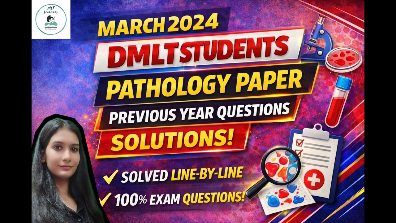 DMLT 2nd Year Pathology |March 2024 Previous Year Question Paper Solution |Complete Exam Preparation