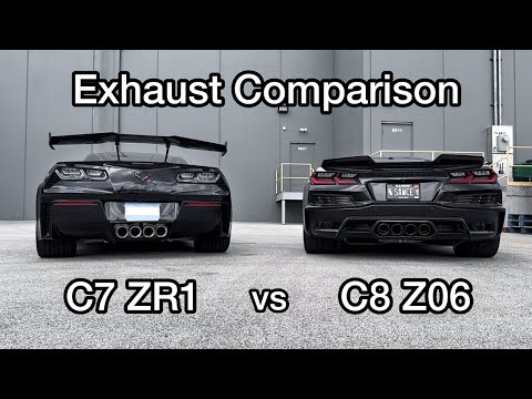 C8 Z06 vs C7 ZR1 Corvette Exhaust Sound Comparison