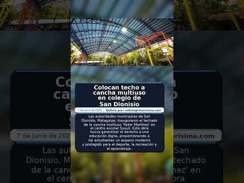 Colocan techo a cancha multiuso en colegio de San Dionisio