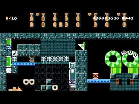 Meta Sherlock 1 Screen Puzzle by Sev 一SUPER MARIO MAKER一 No Commentary 1AL