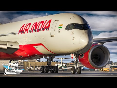 MSFS 2024 A350: New Delhi - New York Full Flight | Air india A350